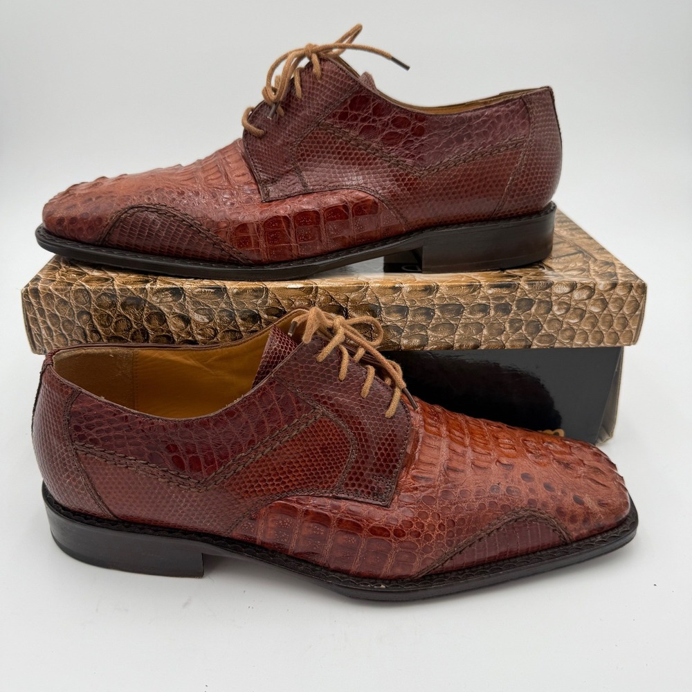 Slick‎ Exotica David Eden Genuine Hornback Oxfords Size 11 EUC
